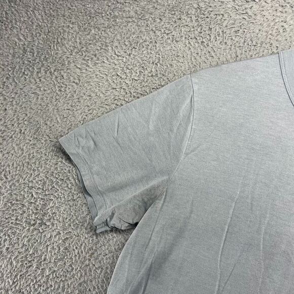 Lululemon Shirt Men's Large Blue Solid Blank Fundamental Lightweight Stretch Gym - Picture 4 of 12